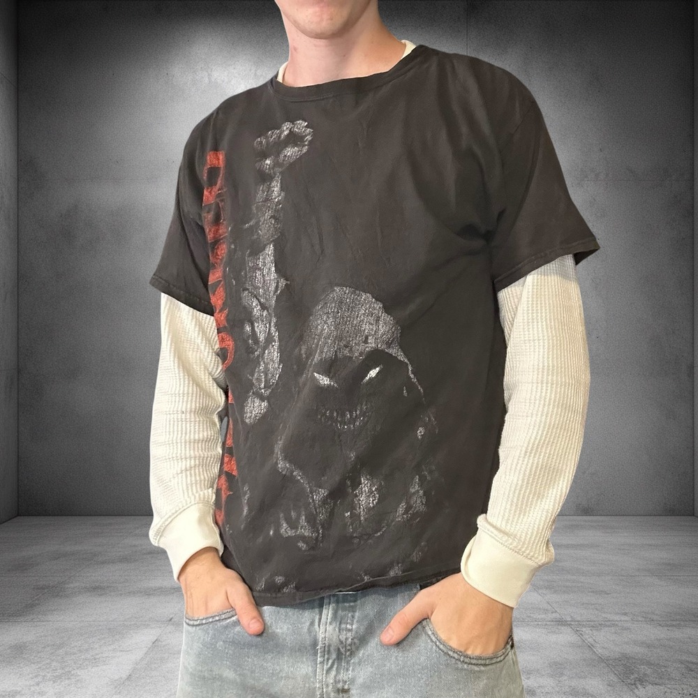 Vintage Disturbed Band T-Shirt Large Black Grunge Y2K The Guy Graphic Tee